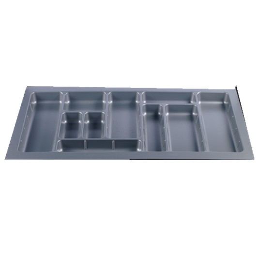 Grey Plastic Kitchen Cutlery Tray Insert 900mm Cabinet 